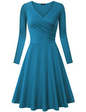 Laksmi Women's Long Sleeve Elegant Vintage A Line Dress