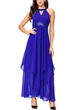Noctflos Chiffon Elegant Maxi Cocktail Evening Dress For Women Party Wedding