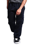 G-Style USA Men's Solid Fleece Cargo Pants