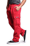 G-Style USA Men's Solid Fleece Cargo Pants