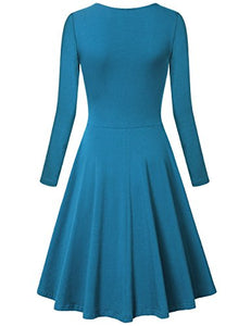 Laksmi Women's Long Sleeve Elegant Vintage A Line Dress