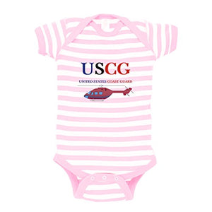 Uscg United States Coast Guard Baby Kid Stripe Fine Jersey Bodysuit