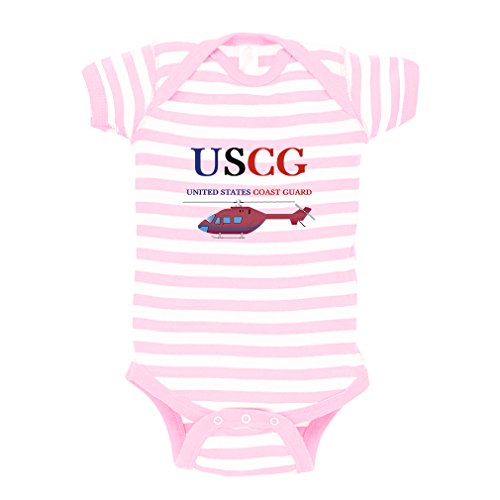 Uscg United States Coast Guard Baby Kid Stripe Fine Jersey Bodysuit