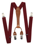 JAIFEI Suspenders & Bowtie Set- Men's Elastic X Band Suspenders + Bowtie For Wedding, Formal Events