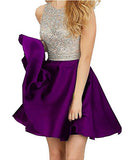 MEILIS 2016 Beading Bodice Open Back Short Homecoming Dress
