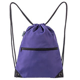 HOLYLUCK Men & Women Sport Gym Sack Drawstring Backpack Bag (White, Purple, Burgundy,Black,Navy Blue,Red,Blue)