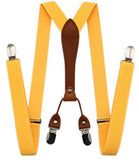 JAIFEI Suspenders & Bowtie Set- Men's Elastic X Band Suspenders + Bowtie For Wedding, Formal Events