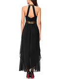 Noctflos Chiffon Elegant Maxi Cocktail Evening Dress For Women Party Wedding