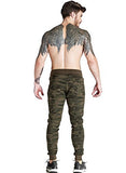 Ouber Men's Fitted Jogger Pants Gym Workout Running Sweatpants With Zipper Bottom