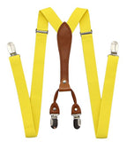 JAIFEI Suspenders & Bowtie Set- Men's Elastic X Band Suspenders + Bowtie For Wedding, Formal Events