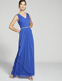 The Cambridge Collection Women's Chiffon Gown with Beaded Waistline