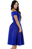 Lalagen Women's Vintage 1950s Party Cocktail Wedding Swing Midi Dress