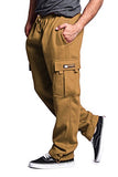 G-Style USA Men's Solid Fleece Cargo Pants