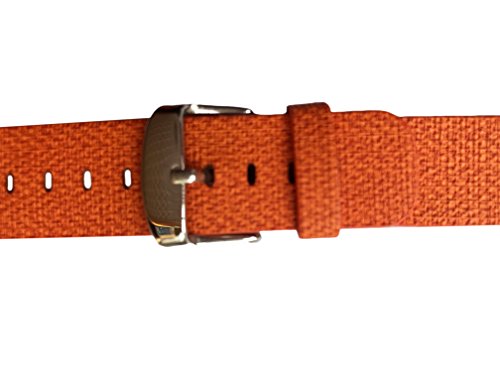 VODEUS Smooth Genuine Leather Watch Band Silver Buckle Set of 1 Pcs