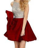 MEILIS 2016 Beading Bodice Open Back Short Homecoming Dress