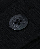 MIEDEON Mens Casual Stand Collar Cable Knitted Button Down Cardigan Sweater