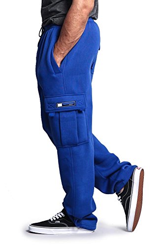 G-Style USA Men's Solid Fleece Cargo Pants