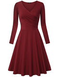 Laksmi Women's Long Sleeve Elegant Vintage A Line Dress