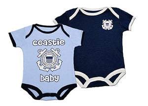 Trooper Clothing Baby-Boys' 2Pc US Coast Guard Bodysuits