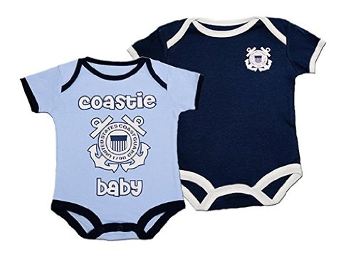 Trooper Clothing Baby-Boys' 2Pc US Coast Guard Bodysuits
