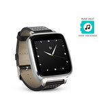 Bit Full Function Smart Watch for Apple/Android devices. Classical Elegance with Communications, Fitness, with Music Vault featuring 8G on board storage. Gold with brown calfskin leather strap