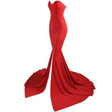 Missord Strapless Asymmetric Slit Front wedding evening party Maxi Dress