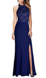 REPHYLLIS Women's Halter Floral Lace Vintage Wedding Maxi Long Dress