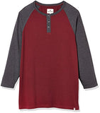 Rebel Canyon Young Men's Long Sleeve Cotton Baseball Henley Top