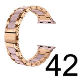 For Apple Watch Band 38mm, Wearlizer Fashion Metal Wristbands Replacement iWatch Stainless Steel Strap for Apple Watch Series 3, Series 2, Series 1, Sport, Edition---38mm Rose Gold + Pink