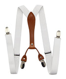 JAIFEI Suspenders & Bowtie Set- Men's Elastic X Band Suspenders + Bowtie For Wedding, Formal Events