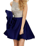 MEILIS 2016 Beading Bodice Open Back Short Homecoming Dress