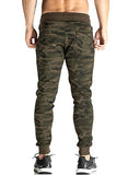 Ouber Men's Fitted Jogger Pants Gym Workout Running Sweatpants With Zipper Bottom