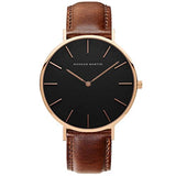 WYTong Wacth,Hannah Martin 1.57in Diameter Stainless Steel Dial,10.23in Luxury PU Leather Watchband Men's Quartz Sport Wrist Watch,Not Water Resistant