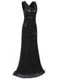 Vijiv 1920s Long Maxi Prom Gowns Sequin Mermaid Bridesmaid Formal Evening Dress