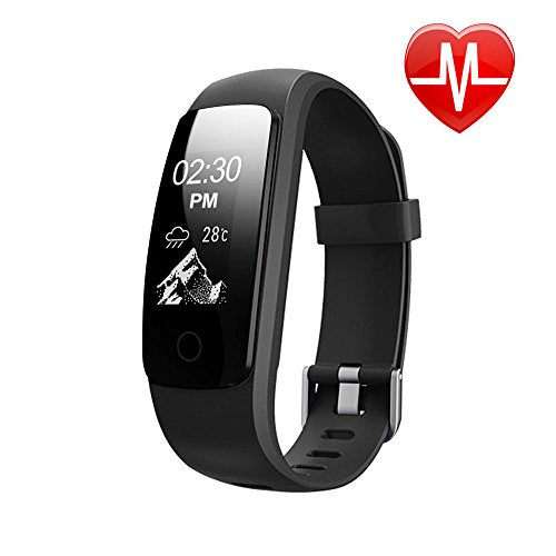 Fitness Tracker Watch with Heart Rate Monitor, Lintelek IP67 Waterproof Activity Tracker, with Multiple Sports/ Steps Counter/ Sleep Monitor/ Connected GPS Wristband for Android and iOS Smartphone