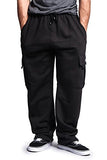 G-Style USA Men's Solid Fleece Cargo Pants