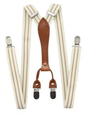 JAIFEI Suspenders & Bowtie Set- Men's Elastic X Band Suspenders + Bowtie For Wedding, Formal Events