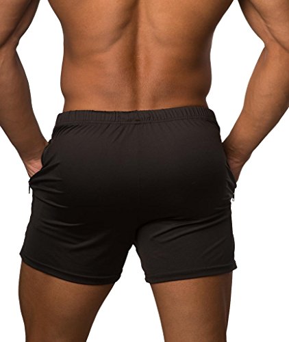 Jed North Men's Fitted Shorts Bodybuilding Workout Gym Running Tight Lifting Shorts