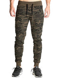 Ouber Men's Fitted Jogger Pants Gym Workout Running Sweatpants With Zipper Bottom