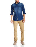 Quality Durables Co. Men's Chambray Button-Up Cabin Shirt