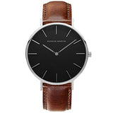WYTong Wacth,Hannah Martin 1.57in Diameter Stainless Steel Dial,10.23in Luxury PU Leather Watchband Men's Quartz Sport Wrist Watch,Not Water Resistant