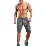 Gerlobal Men's Bodybuilding Gym Running Workout Shorts Active Training Shorts