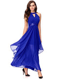Noctflos Chiffon Elegant Maxi Cocktail Evening Dress For Women Party Wedding