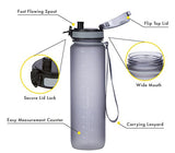 Premium Sports Water Bottle With Leak Proof Flip Top Lid - Eco Friendly & BPA Free Tritan Plastic - Must Have For The Gym, Yoga, Running, Outdoors, Cycling, and Camping - By Brimma