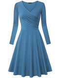 Laksmi Women's Long Sleeve Elegant Vintage A Line Dress
