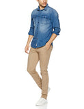 Quality Durables Co. Men's Chambray Button-Up Cabin Shirt