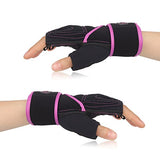 Trideer Womens Weight Lifting Gloves For Callus And Blister Protection, Breathable & Anti-slip, Padded Gym Gloves For Powerlifting, Cross Training - Available in Black, Pink, Purple (Pair)