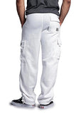 G-Style USA Men's Solid Fleece Cargo Pants
