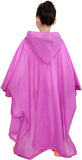 Solid Color Hooded Raincoat Poncho for Boys and Girls in outdoors