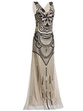Vijiv 1920s Long Maxi Prom Gowns Sequin Mermaid Bridesmaid Formal Evening Dress